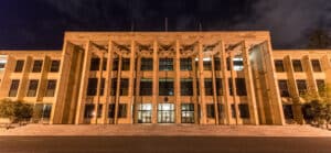 Parliament House, Perth at night. Located on Harvest Terrace in West Perth, Western Australia. It is the home of the Parliament of Western Australia.