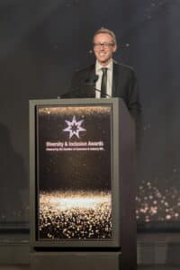 CCIWA Acting CEO Matt Golds speaking at the lecturn